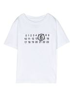 MM6 Maison Margiela Kids t-shirt en coton à patch logo - Blanc - thumbnail