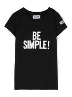 Moschino Kids t-shirt en coton à slogan imprimé - Noir - thumbnail