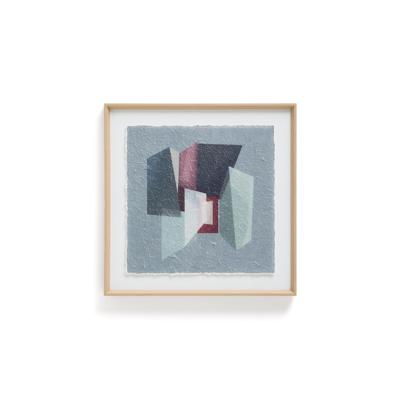 Kave Home Schilderij 'Veluni' 60 x 60cm, kleur Blauw