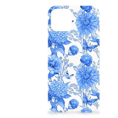 Case voor iPhone 12 Mini Flowers Blue Case voor iPhone 12 Mini Flowers Blue