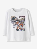 T-shirt met lange mouwen NMMLINCOM NAME IT, boxy pasvorm wit