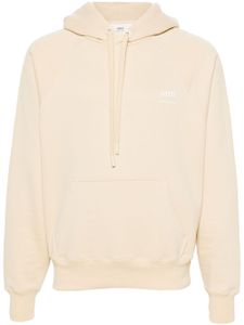 AMI Paris hoodie en coton à logo imprimé - Jaune