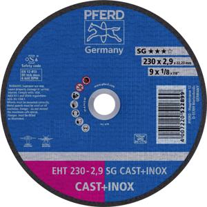 PFERD EHT 230-2,9 SG CAST+INOX 61328832 Doorslijpschijf recht 230 mm 25 stuk(s) RVS, Gietijzer, Gegoten staal