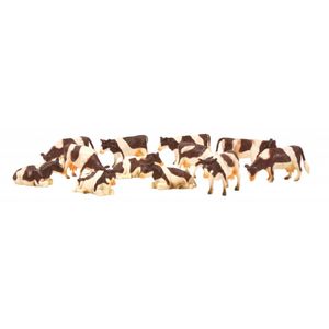 Kids Globe Koeien rood/bont (12x) 1: 32