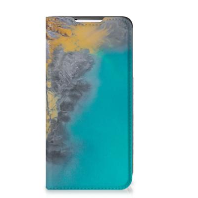 Samsung Galaxy S22 | Standcase | Marble Blue Gold Samsung Galaxy S22 | Standcase | Marble Blue Gold
