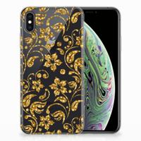 Apple iPhone Xs Max | TPU Case | Gouden Bloemen