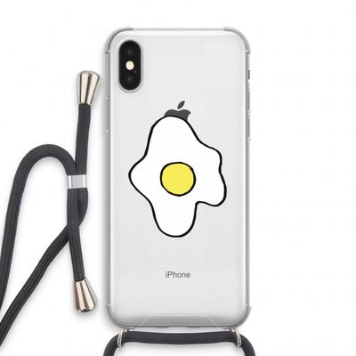 Spiegelei: iPhone X Transparant Hoesje met koord