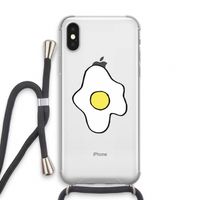 Spiegelei: iPhone X Transparant Hoesje met koord