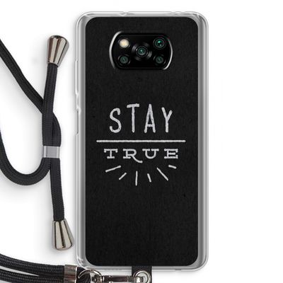 Stay true: Xiaomi Poco X3 NFC Transparant Hoesje met koord