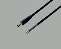 BKL Electronic Laagspannings-aansluitkabel Laagspanningsstekker - Open kabeleinde 5.5 mm 2.1 mm 2.00 m 1 stuk(s)