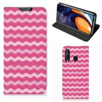 Samsung Galaxy A60 | Hoesje met Magneet | Waves Pink