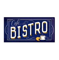 Metal Sign Bistro 25 x 50 cm LAATSTE STUKS - thumbnail