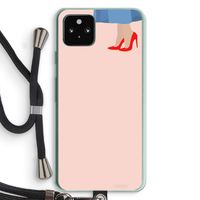 High heels: Pixel 5a 5G Transparant Hoesje met koord