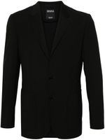 Zegna poplin wool blazer - Noir