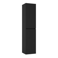 Fontana Versus kolomkast met ribbelfront 160x35x35cm zwart mat - thumbnail