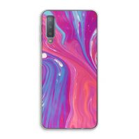 Paarse stroom: Samsung Galaxy A7 (2018) Transparant Hoesje