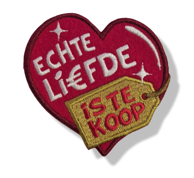 Embleem echte liefde is te koop