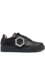 Philipp Plein baskets à ornements en cristal - Noir - thumbnail