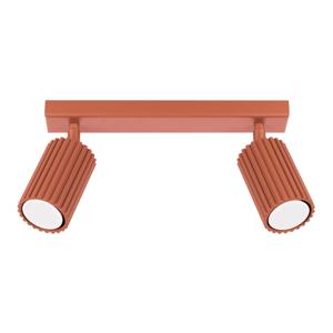 Plafondlamp KARBON 2 rood oker