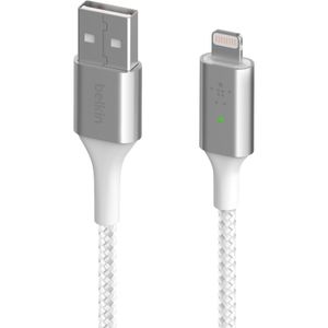 Boost Charge Lightning/ USB-A kabel met slimme led, 1,2 meter Kabel