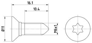 Schroef, remschijf TPM0008