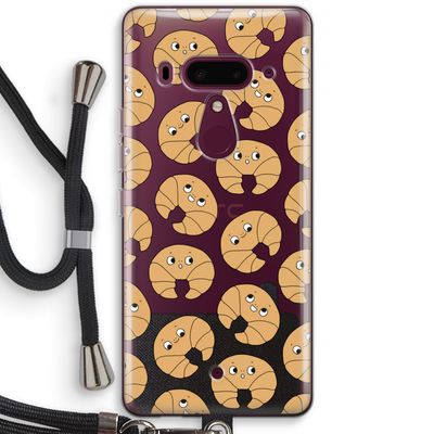 Croissant: HTC U12+ Transparant Hoesje met koord