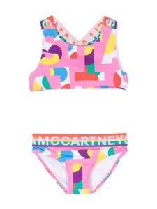 Stella McCartney Kids bikini à imprimé graphique - Violet