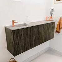 Toiletmeubel Mondiaz Joya Dlux | 111.6 cm | Meubelkleur Shadow | Faye wastafel Glace Wasbak Links | 1 kraangat Toiletmeubel Mondiaz Joya Dlux | 111.6 cm | Meubelkleur Shadow | Faye wastafel Glace Wasbak Links | 1 kraangat