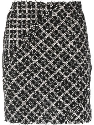 Rodebjer jupe texturée en maille - Noir