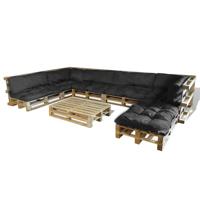 Pallet Sofa Kussens 13 stuks Grijze Stof