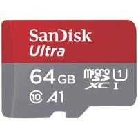 SanDisk microSDXC Ultra 64GB (140MB/s A1 Cl. 10 UHS-I) + Adapter Tablet microSDXC-kaart 64 GB A1 Application Performance Class, UHS-Class 1 - thumbnail