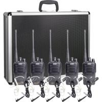 Alinco Team-Set DJ-PAX-4 + KEP-24-VK 150097 PMR-portofoon Set van 5 stuks Alinco Team-Set DJ-PAX-4 + KEP-24-VK 150097 PMR-portofoon Set van 5 stuks