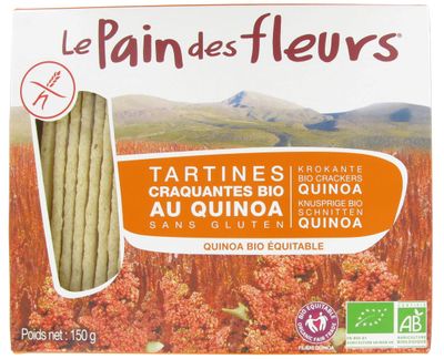 Le Pain des Fleurs Quinoa Crackers 150 gram