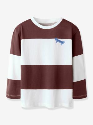 T-shirt met lange mouwen voor jongens NAME IT Boxy-Fit donkerbruin