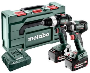 Metabo Accu Combo Set 2.9.3 | BS 18 LT BL (Boorschroefmachine) + SSW 18 LT 300 BL (Slagmoersleutel) | 18 V | 2x 5.2Ah, ASC 55 | In Metabox - 685203000