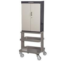 Bahco Gereedschapskast op wielen met 2 deuren | zwart | 1605 mm x 450 mm x 625 mm - 1495CD60WBK