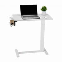 VEVOR Overbedtafel Mobiele bijzettafel Laptoptafel met 4 verborgen wielen