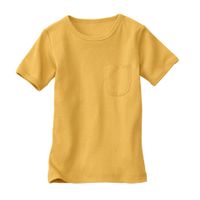T-shirt van bio-katoen met elastaan, saffraan Maat: 134/140