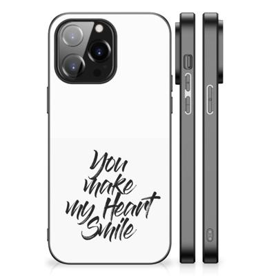 iPhone 14 Pro Max | Telefoon Hoesje | met tekst Heart Smile