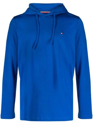 Tommy Hilfiger hoodie en coton à logo brodé - Bleu