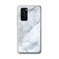 Witte marmer: Huawei P40 Transparant Hoesje
