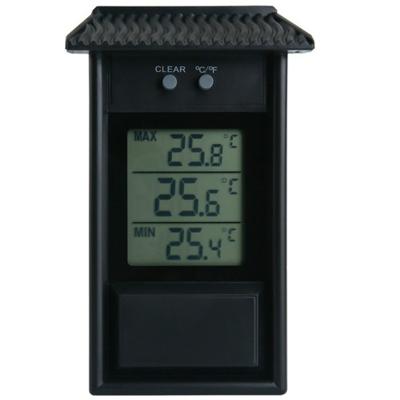 Dakranven vorm outdoor tuin koelkast waterdichte thermometer (zwart)