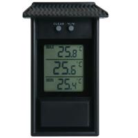 Dakranven vorm outdoor tuin koelkast waterdichte thermometer (zwart) Dakranven vorm outdoor tuin koelkast waterdichte thermometer (zwart)