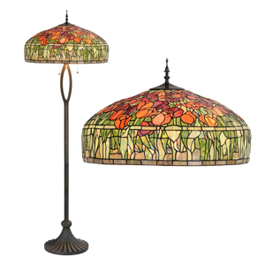 Lumi Lamp - Tiffany Vloerlamp Groen Oranje