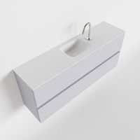Toiletmeubel Mondiaz Ada | 120 cm | Meubelkleur Cale | Lex wastafel Talc Midden | 1 kraangat