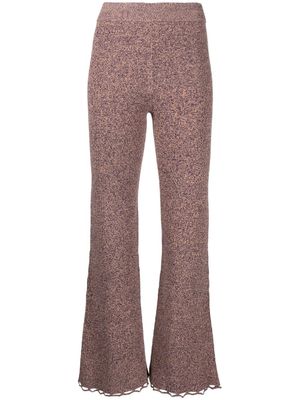 Ulla Johnson pantalon en maille à coupe évasée - Multicolore