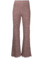 Ulla Johnson pantalon en maille à coupe évasée - Multicolore
