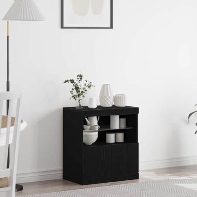 Dressoir Zwart 60 x 37 x 67 cm Bewerkt hout