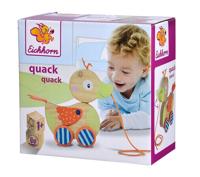 Jonotoys Eichhorn kwak houten trek eend aan koord met beweegbaar hoofd. Jonotoys Eichhorn kwak houten trek eend aan koord met beweegbaar hoofd.