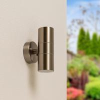 Jasmin LED Wandlamp - Dimbaar - 2x GU10 Fitting - IP44 - Up & Down Light - RVS - Voor binnen en buiten - Modern